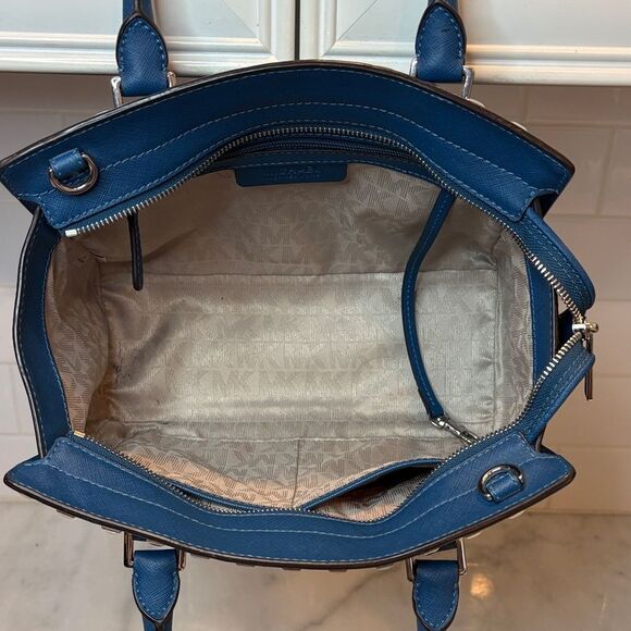 Michael Kors Selma Studded Saffiano Leather Satchel - Picture 13 of 16